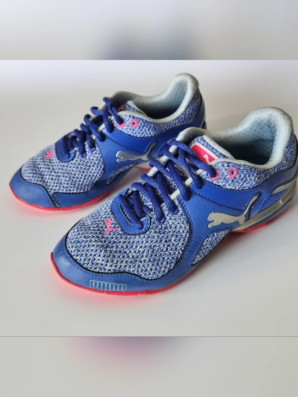 Puma IoCell 1.0 Womens  Blue Pink Athletic Running Shoes Size 8